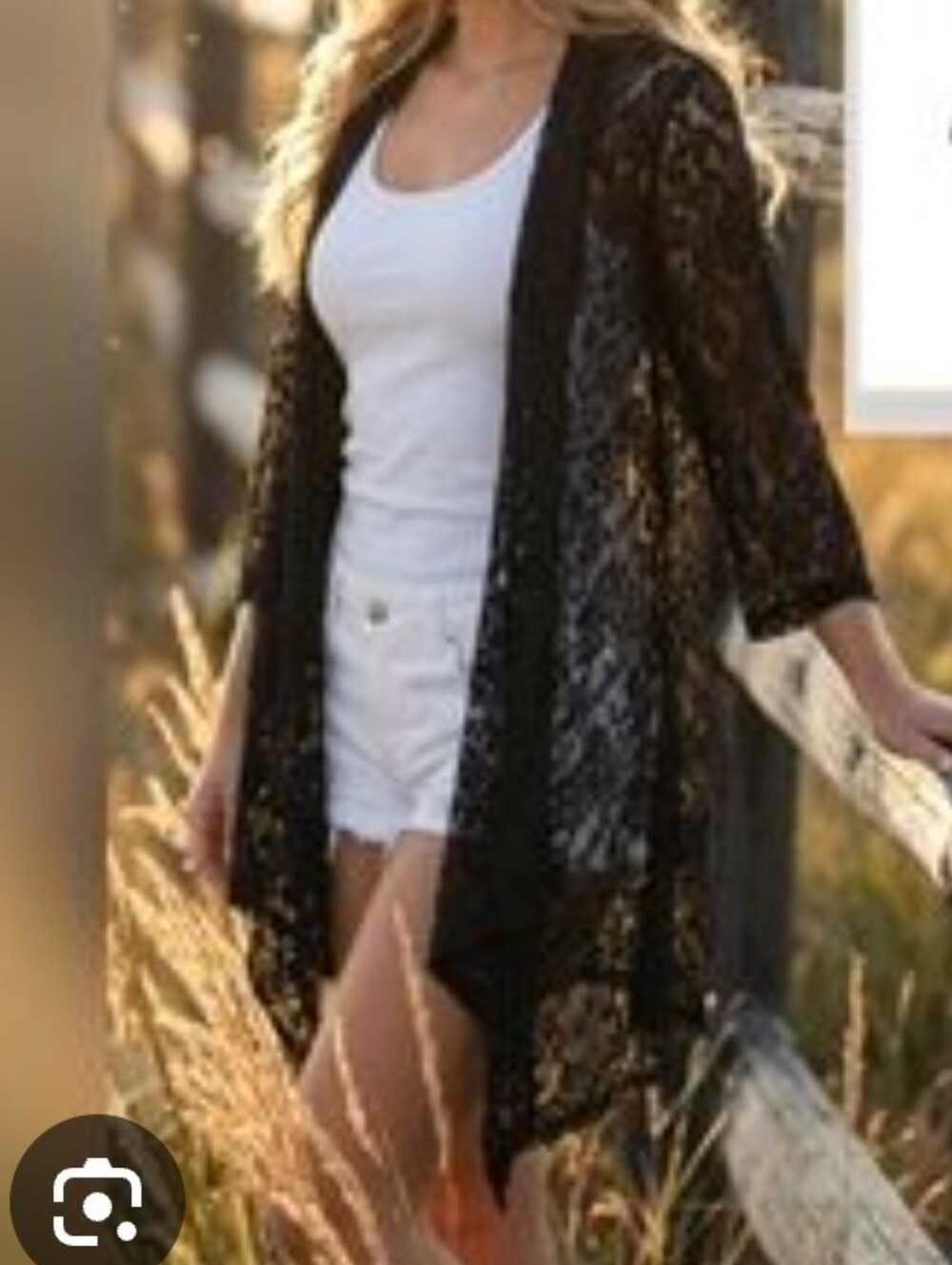 Double Take Black Lace Kimono Robe - Women's Sheer Floral Cover-Up Open Front